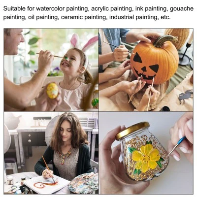 Unique Bargains Detail Nylon Hair Miniature Painting Brush 5 Pcs - Image 5