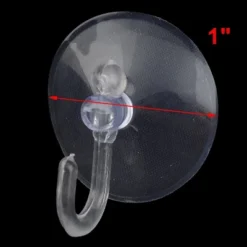 Unique Bargains Family Window Glass Rubber Wall Suction Cup Hooks 1" Dia Clear 23 Pcs