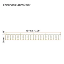 Unique Bargains Wood Miniature Garden Decorative Picket Fence 7.76 Inch Wood 2 Pcs