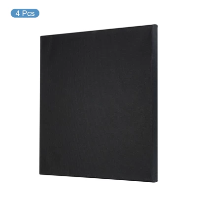 Unique Bargains Painting Blank Art Canvas Board 4 Pcs Black - Image 2