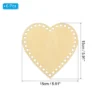 Unique Bargains Blank Wood DIY Craft Home Decoration Heart Crochet Basket Bottom 6 Pcs