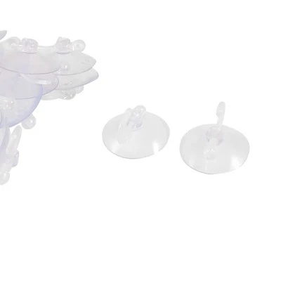 Unique Bargains 30mm Dia PVC Plastic Home Towel Suction Cup Hooks And Hangers Clear Blue 30 Pcs - Image 2