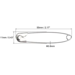 Unique Bargains Metal DIY Blankets Crafts Brooch Making Home Sewing Safety Pins 80 Pcs