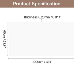 Unique Bargains Wallpaper, Peel And Stick Wallpaper Contact Paper Solid Color Vinyl Self-Adhesive Wall Paper Decorative White 394"x23.6"