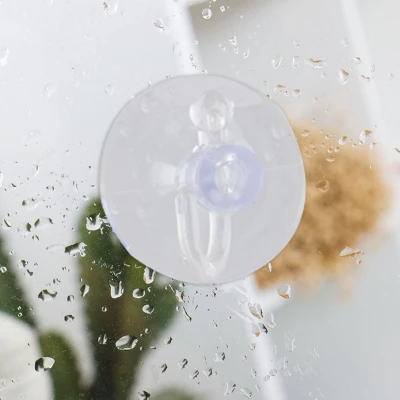 Unique Bargains Removable Plastic Vacuum Suction Cup Hooks 1.2" Clear 8 Pcs - Image 2