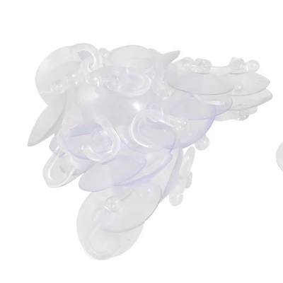 Unique Bargains 30mm Dia PVC Plastic Home Towel Suction Cup Hooks And Hangers Clear Blue 30 Pcs - Image 3