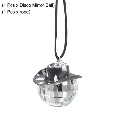 Unique Bargains Shiny Mirror Ornament Car Party Accessory Disco Ball - Image 2