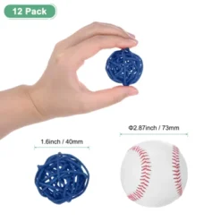 Unique Bargains Wicker Rattan Decorative DIY Crafts Balls For DIY Crafts 1.6 Inch 12 Pcs