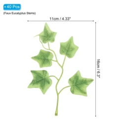 Unique Bargains Silk Cloth Plastic Artificial Greenery Decoration Artificial Flowers 40 Pcs