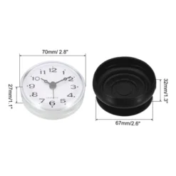 Unique Bargains Waterproof Quartz Movement Suction Cup Shower Clock