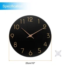 Unique Bargains Decorative Silent Non-Ticking Quartz Round Wall Clock