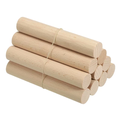 Unique Bargains Unfinished Round DIY Crafts Home Decor Wood Sticks 10 Pcs - Image 6