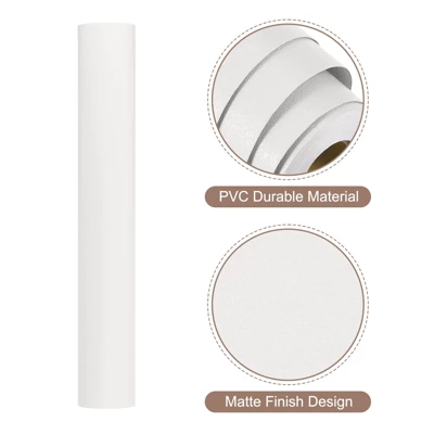 Unique Bargains Wallpaper, Peel And Stick Wallpaper Contact Paper Solid Color Vinyl Self-Adhesive Wall Paper Decorative Khaki Grey 590" X 15.7" - Image 2