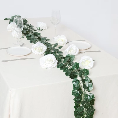 Unique Bargains Home Decor Indoor Outdoor Artificial Leaf Plants 72" Length 24 Pcs - Image 3