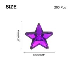 Unique Bargains Craft Embellishments Flat Back Jewelry Making Acrylic Star Rhinestone 200 Pcs