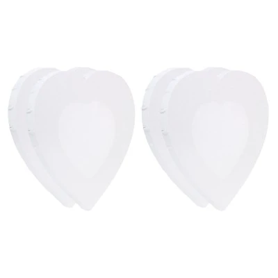 Unique Bargains Heart-Shaped Painting Canvas Panels 4 Pcs White - Image 7