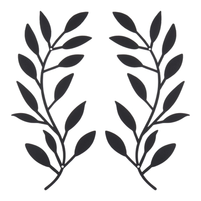 Unique Bargains Home Outdoor Decoration Style Metal Tree Leaf Wall Decor 2 Pcs - Image 6