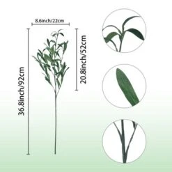 Unique Bargains Artificial Greenery Plants Tree Branches For Wedding Party Decor 9 Pcs