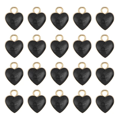 Unique Bargains Gold Plated Rust-proof Making Necklace Keychain Heart Charm 40 Pcs - Image 7
