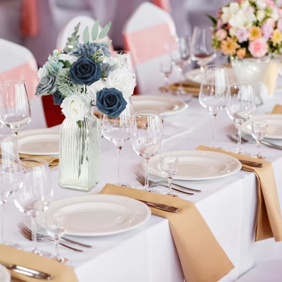 Unique Bargains Silk Mix Artificial Flower Combo Set With Stem - Image 5