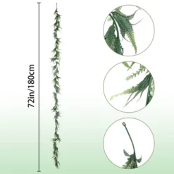 Unique Bargains Home Decor Artificial Lvy Garland Greenery Vines Decor 6 Pcs 72"