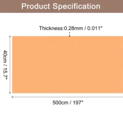 Unique Bargains Wallpaper, Peel And Stick Wallpaper Contact Paper Solid Color Vinyl Self-Adhesive Wall Paper Decorative Orange 197"x15.7"