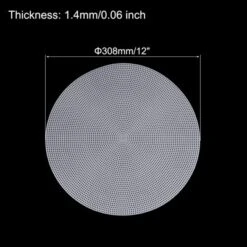 Unique Bargains 10 Count Round Needlepoint Blank Mesh Canvas Sheet For Embroidery Knit 12" 4 Pcs