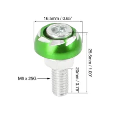 Unique Bargains Metal Motorcycle License Plate Frame Bolt Screw Fastener 4 Pcs