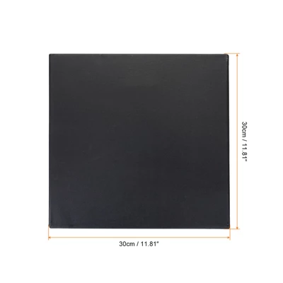 Unique Bargains Painting Blank Art Canvas Board 4 Pcs Black