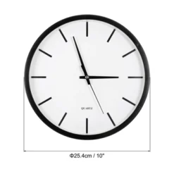 Unique Bargains Non-Ticking Decorative Quartz Round Wall Clock 10 Inch