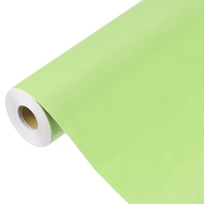 Unique Bargains Wallpaper, Peel And Stick Wallpaper Contact Paper Solid Color Vinyl Self-Adhesive Wall Paper Decorative Green 590" X 23.6" - Image 6