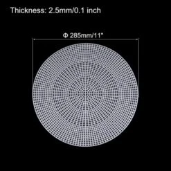Unique Bargains Embroidery Knit Crochet Craft Blank Round Plastic Mesh Sheets 11" White 4 Pcs