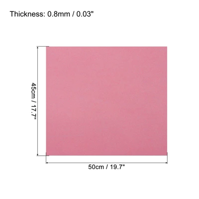 Unique Bargains EVA Flexible DIY Craft Embellishments Foam Sheets 5 Pcs 19.7" X 17.7" Pink