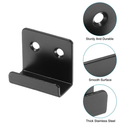 Unique Bargains Stainless Steel Mirrors Picture Display Wall Mounting Support Brackets 1.38" X 1.57" 6 Pcs - Image 2