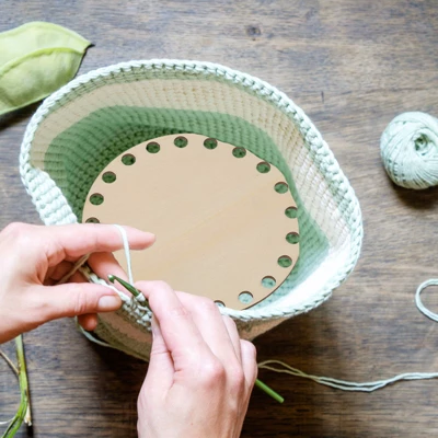 Unique Bargains Blank Wood DIY Craft Home Decoration Heart Crochet Basket Bottom 6 Pcs - Image 4