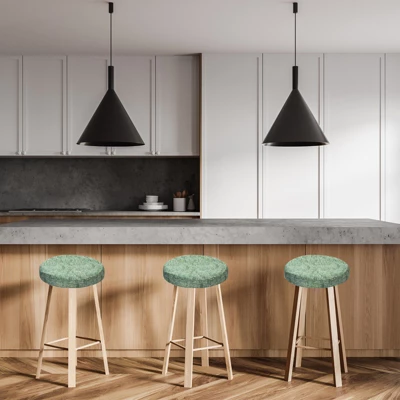 Unique Bargains Polyester Round Washable Elastic Bar Stool Cover For Dia 12"-14" Chair 4 Pcs - Image 5