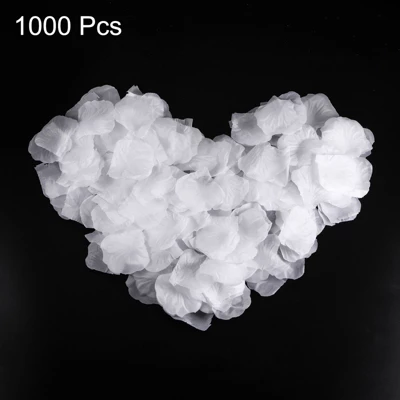 Unique Bargains Decoration Wedding Party Silk Artificial Flower Petals White 1000 Pcs - Image 2