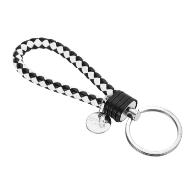 Unique Bargains Braided PU Leather Wallet Keychain With Stainless Steel Key Ring - Image 14