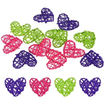Unique Bargains Heart Shaped Wicker Rattan Balls 2.4 Inch Decorative 12 Pcs - Image 10