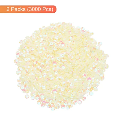 Unique Bargains Smooth Glitter Loose Crafts Sewing Cup Sequins 3000 Pcs - Image 2