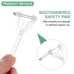Unique Bargains Plastic Triangle Corsage Buttonhole Safety Pins