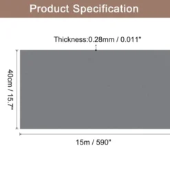 Unique Bargains Wallpaper, Peel And Stick Wallpaper Contact Paper Solid Color Vinyl Self-Adhesive Wall Paper Decorative Dark Grey 590" X 15.7"