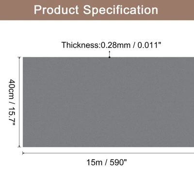 Unique Bargains Wallpaper, Peel And Stick Wallpaper Contact Paper Solid Color Vinyl Self-Adhesive Wall Paper Decorative Dark Grey 590" X 15.7"