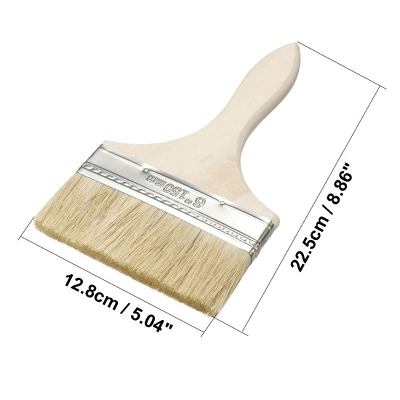 Unique Bargains Bristle Wall Treatment Tool Paint Brush With Wooden Handle