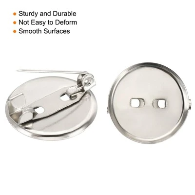 Unique Bargains Metal DIY Blankets Crafts Brooch Making Home Sewing Blank Trays Safety Pins 50 Pcs - Image 3