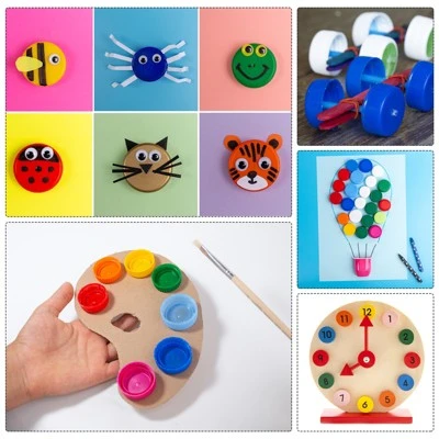 Unique Bargains Plastic Reusable Bottle Caps For DIY Scrapbook Decorations 50 Pcs - Image 3