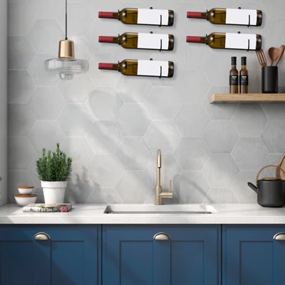 Unique Bargains Spiral Metal Wine Bottle Display Holder Wall Storage Shelf 12 Pcs - Image 3