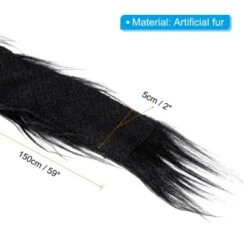 Unique Bargains DIY Crafts Christmas Halloween Gnome Beard Fluffy Plush Artificial Fur Ribbon