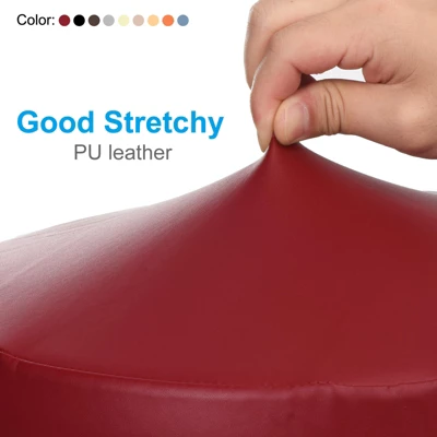 Unique Bargains Round PU Leather Bar Stool Cover For Dia 12"-14" Chair - Image 4