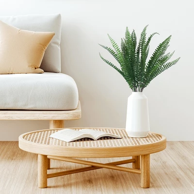 Unique Bargains Artificial Plants Faux Greenery Ferns Branches For Home Garden Decor 2 Pcs - Image 2